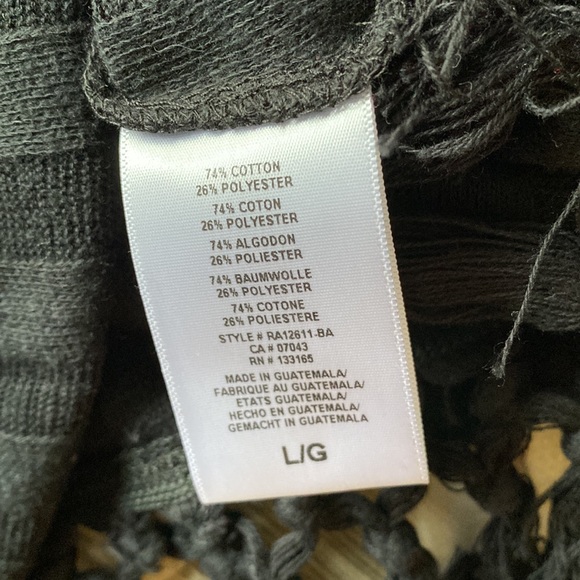 Anthropologie V-neck ribbed sweater with fringe trim - Picture 6 of 6